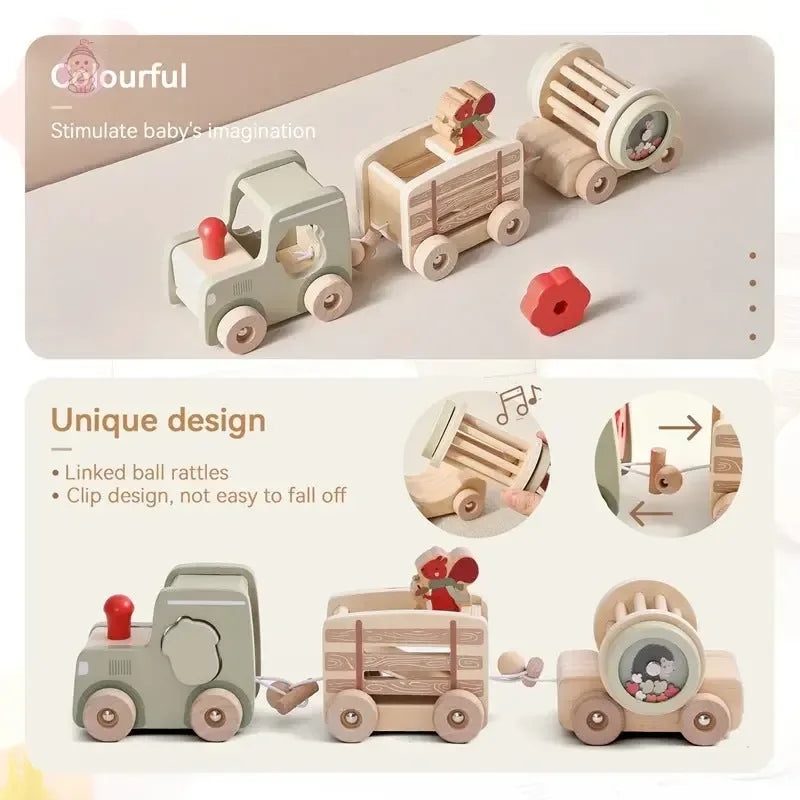 Puzzle-train en bois pour enfant - Mum&Choupinou