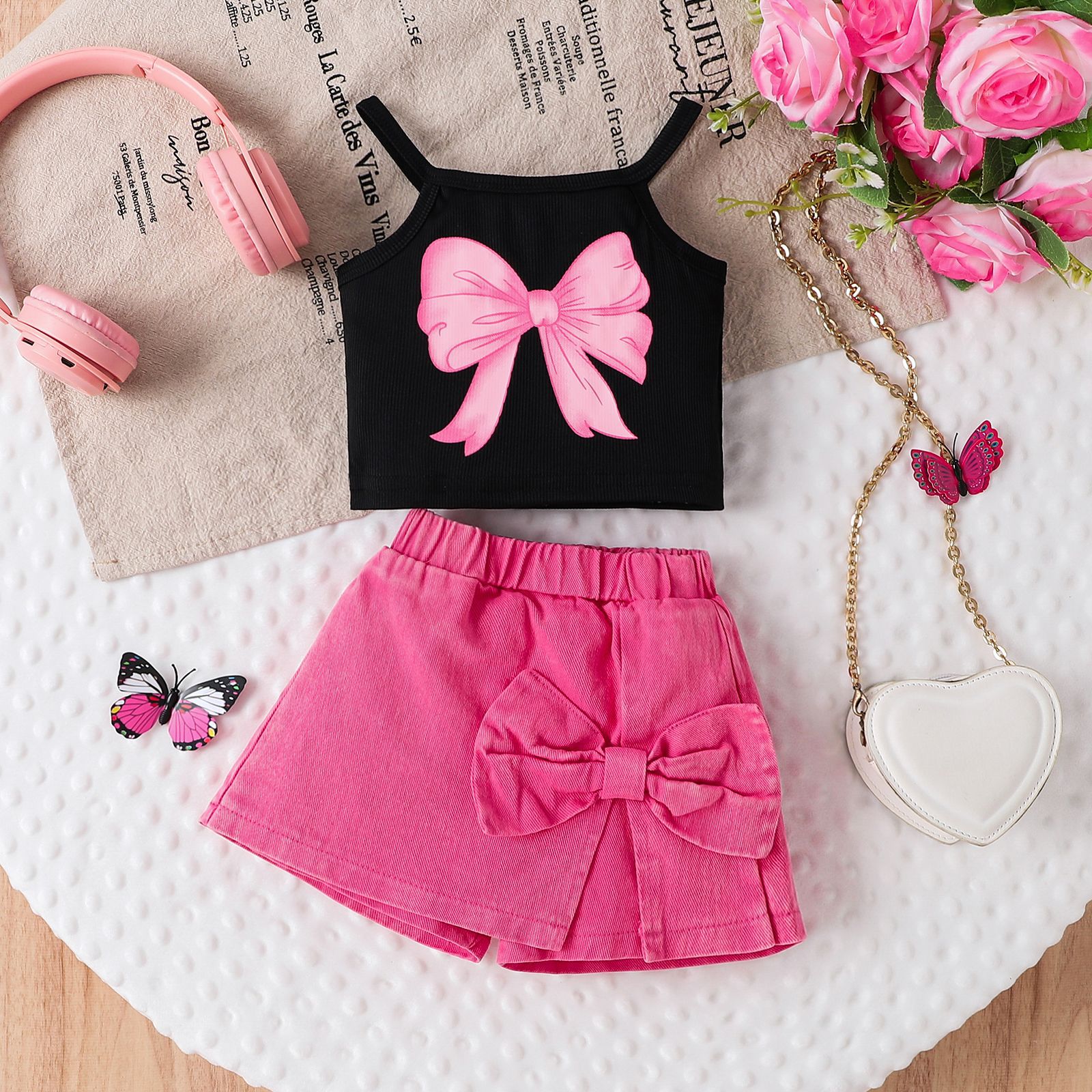 Ensemble haut bretelles et pantajupe