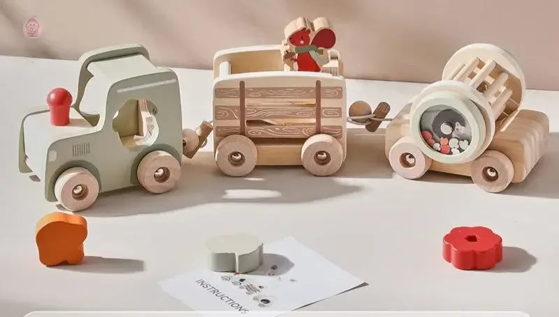Puzzle-train en bois pour enfant - Mum&Choupinou