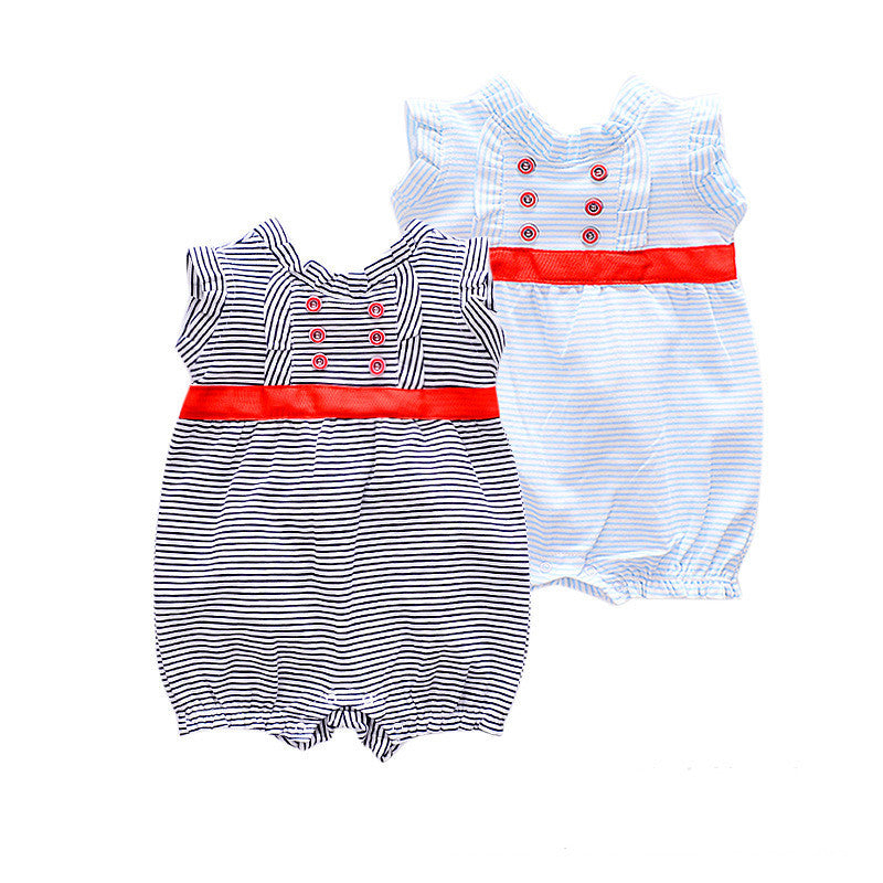 Petite combi à rayure pour bébé fille 