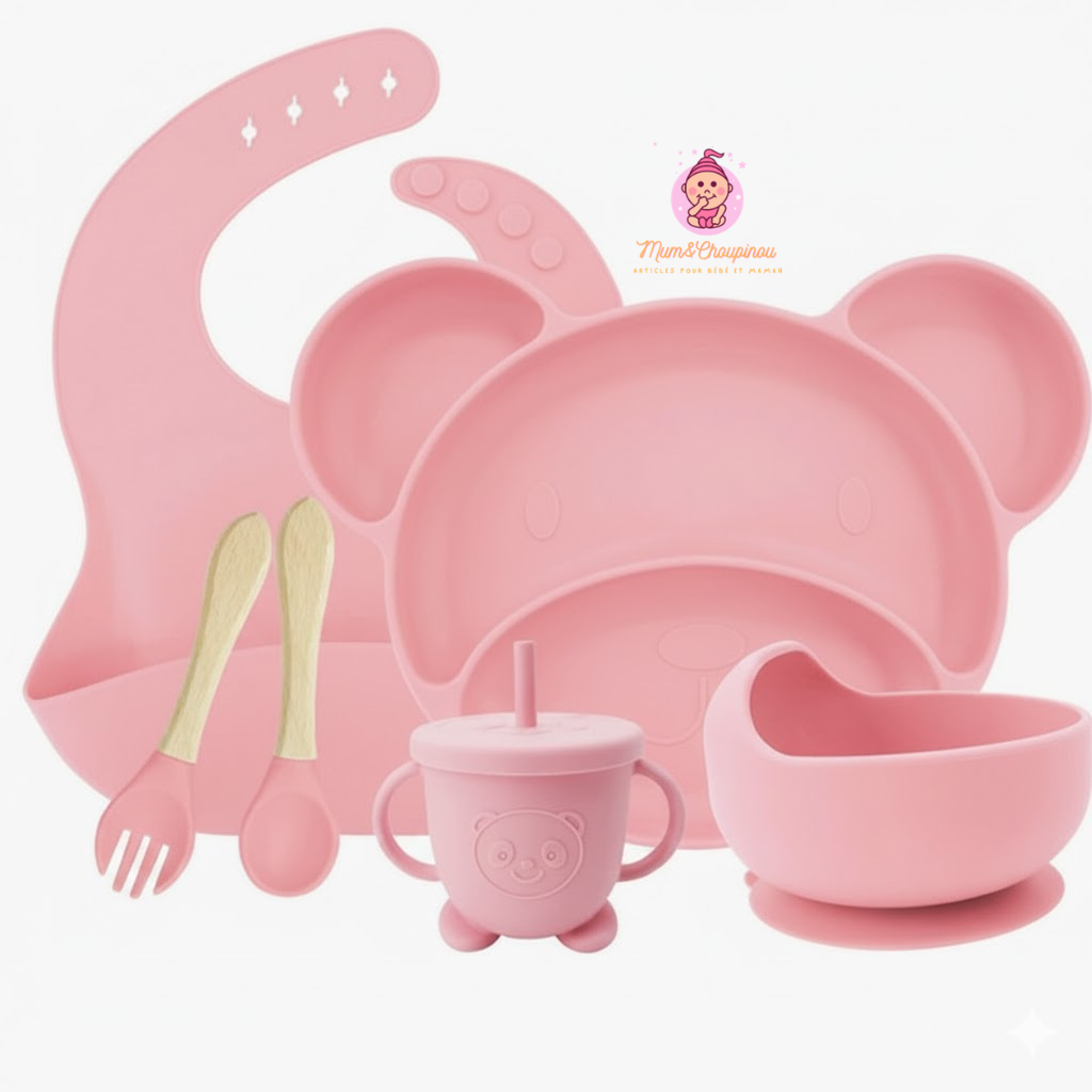 Kit de couverts bébé en silicone alimentaire