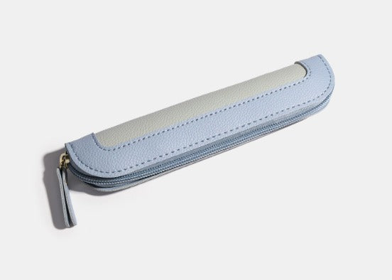 Trousse scolaire fine en similicuir 