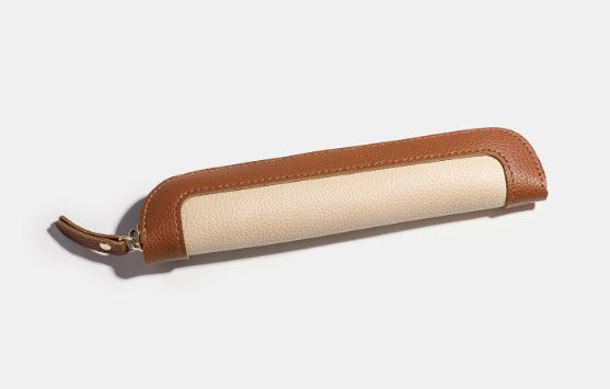 Trousse scolaire fine en similicuir 