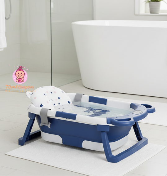 Baignoire bébé pliable avec thermomètre intégré
