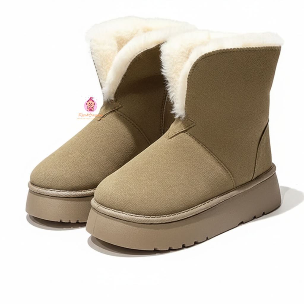 Bottes fourrées à plateforme femme 