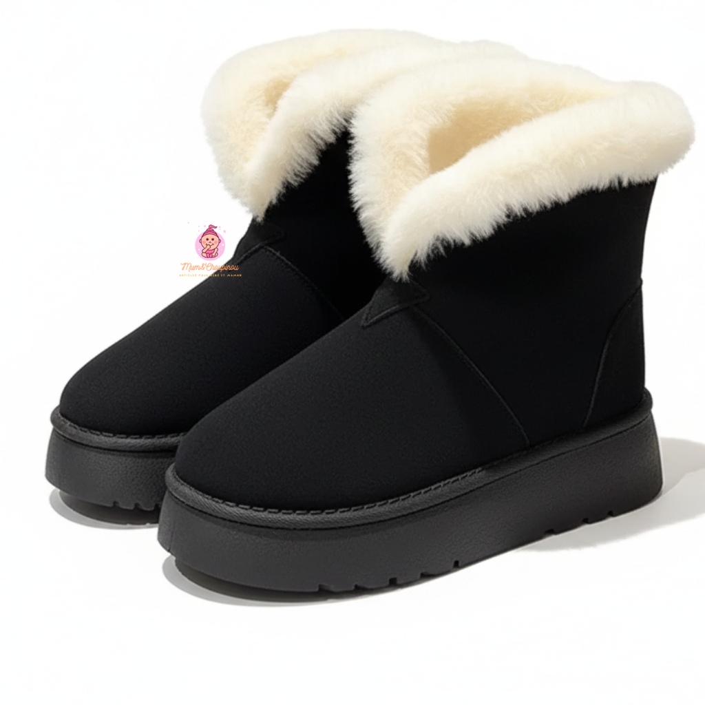 Bottes fourrées à plateforme femme 