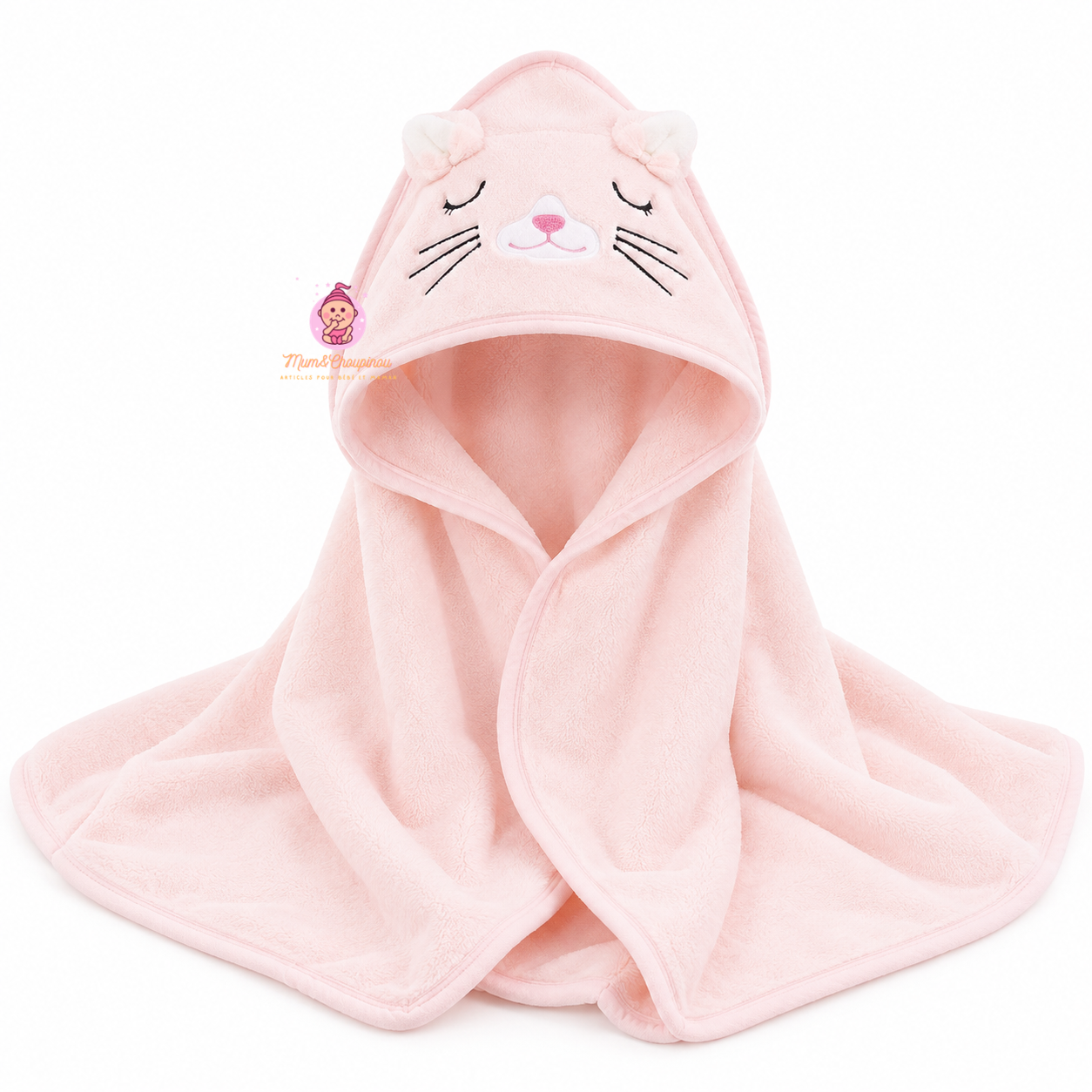 Serviette de bain douce avec cape pour bébé