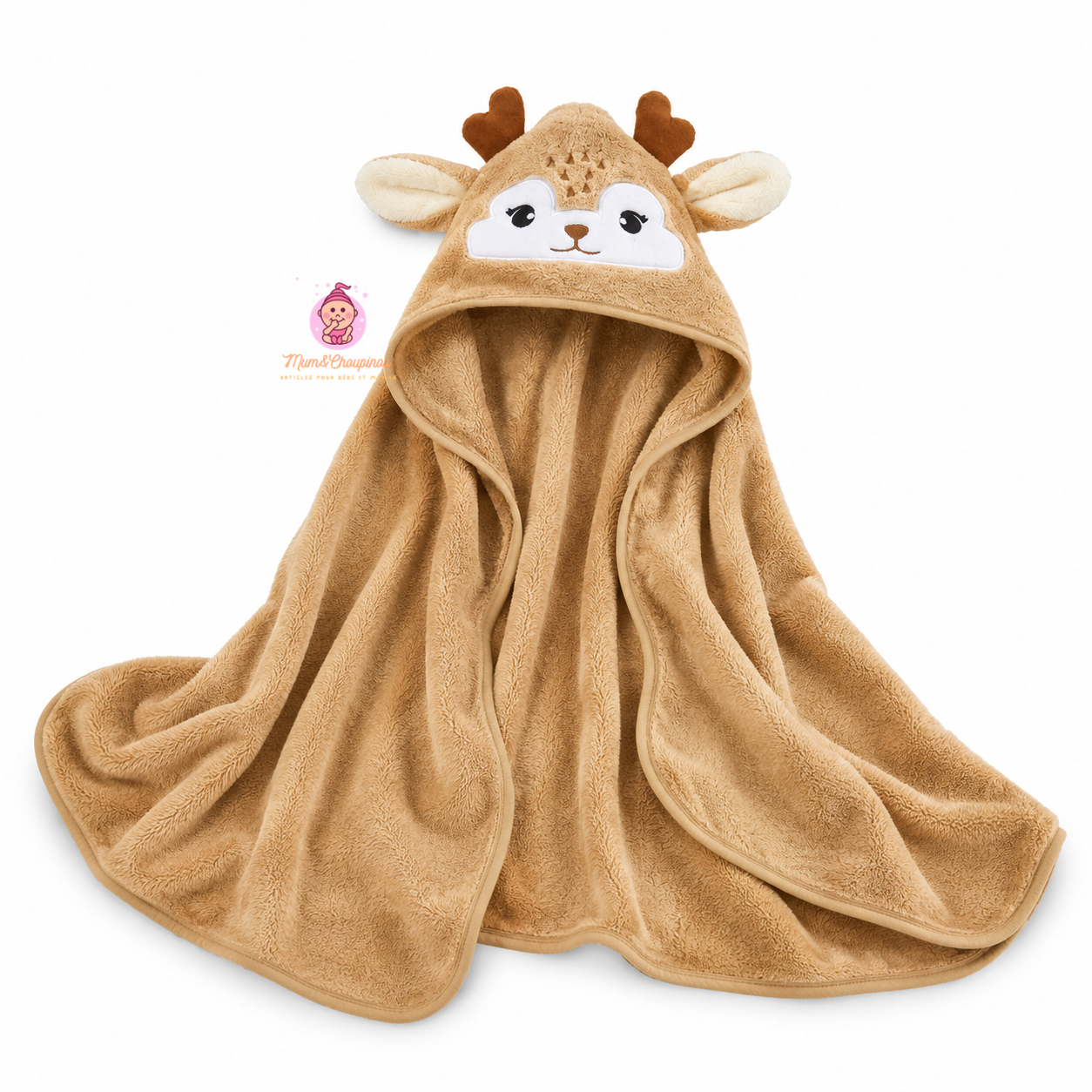 Serviette de bain douce avec cape pour bébé