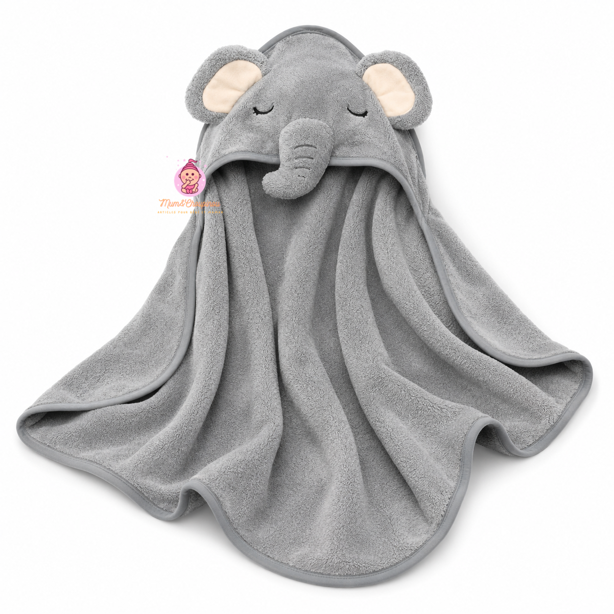 Serviette de bain douce avec cape pour bébé