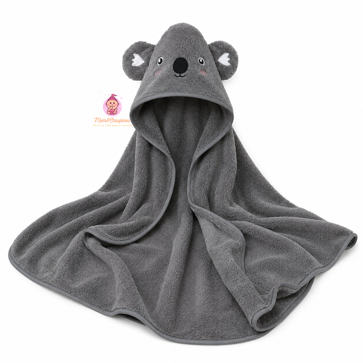 Serviette de bain douce avec cape pour bébé