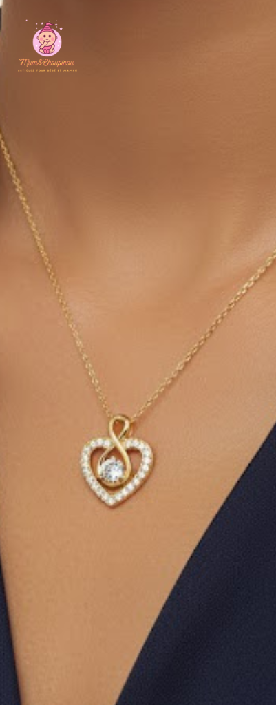 Collier avec pendentif Cœur Infini 