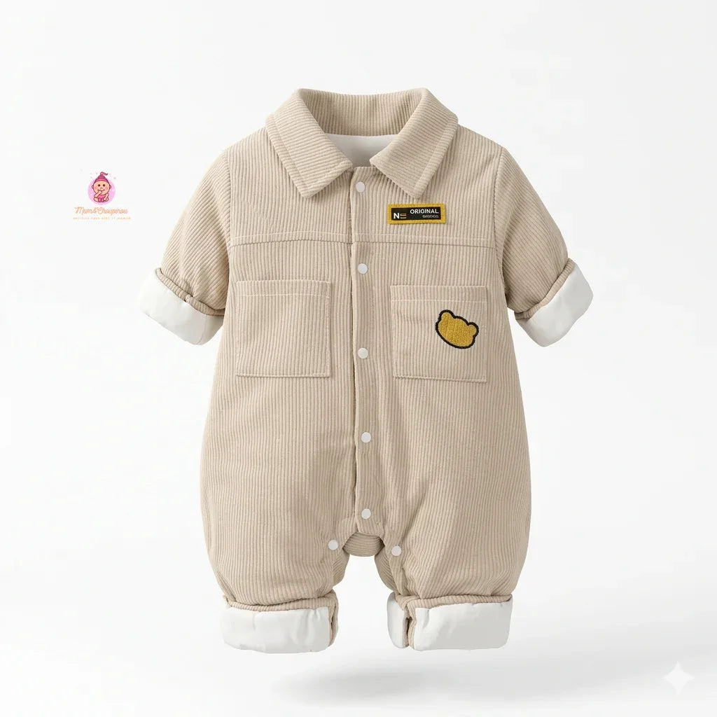 Combinaison doublée bébé ours