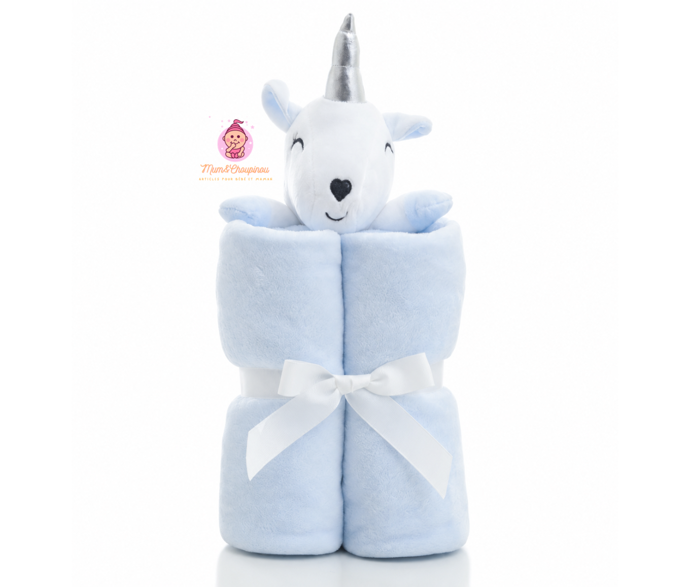 Couverture bébé flanelle avec peluche