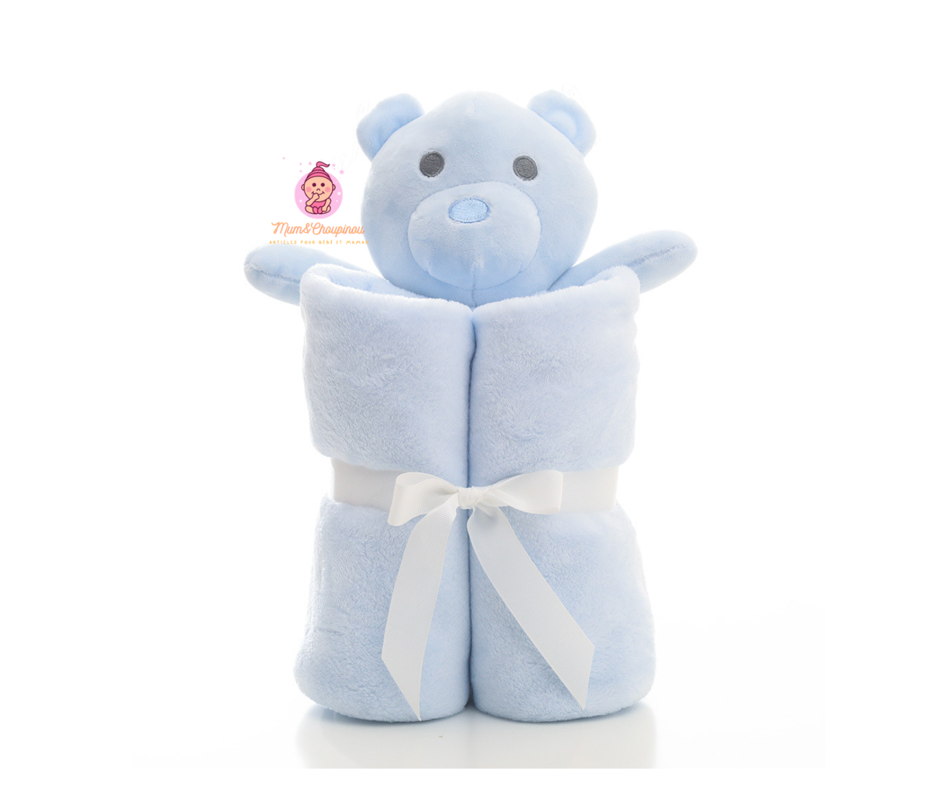 Couverture bébé flanelle avec peluche