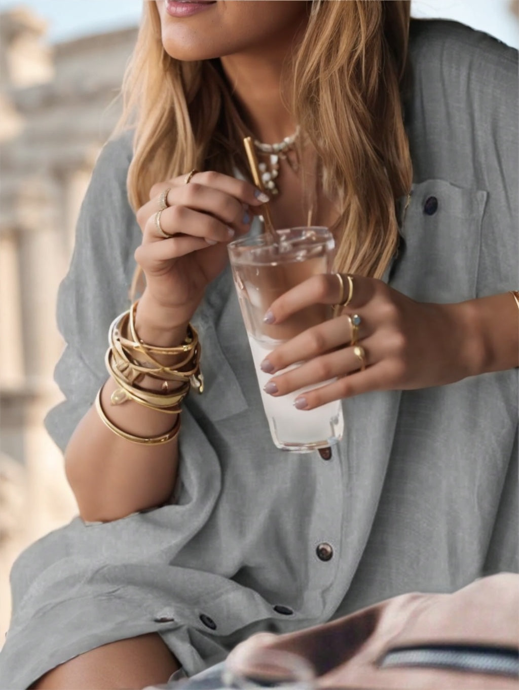 Tunique longue semi-transparente pour femme