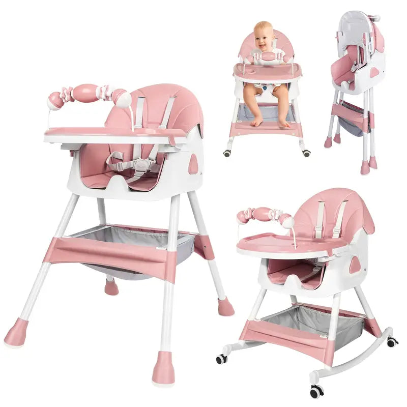 Chaise haute bébé pliable avec arceau