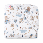 Drap-housse lit bébé en coton imprimé