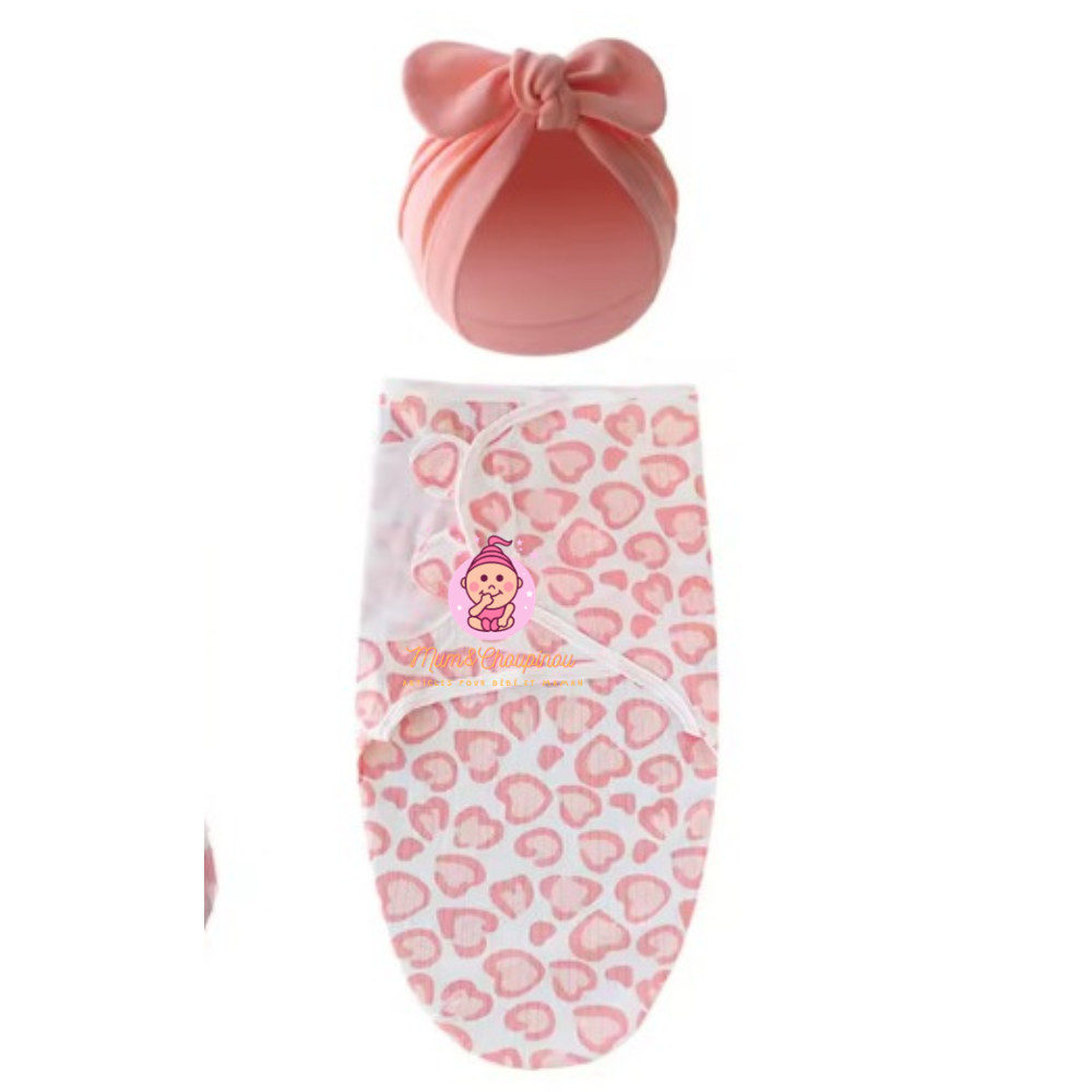 Gigoteuse bébé fille avec bonnet assorti 