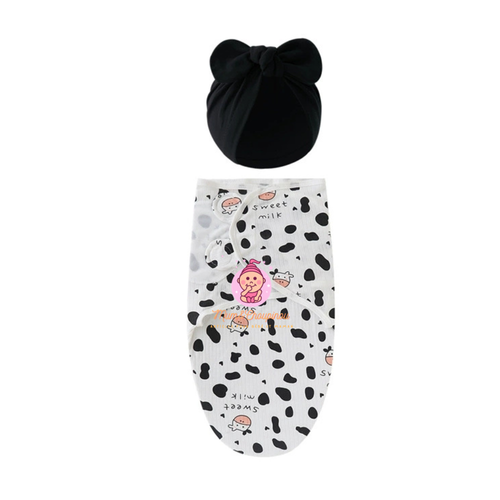 Gigoteuse bébé fille avec bonnet assorti 