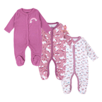 Lot de 3 grenouillères en coton
