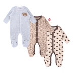 Lot de 3 grenouillères en coton
