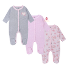 Lot de 3 grenouillères en coton