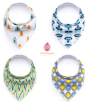 Lot de 4 bavoirs bandana pour bébé
