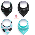 Lot de 4 bavoirs bandana pour bébé