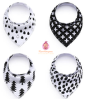 Lot de 4 bavoirs bandana pour bébé