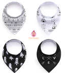 Lot de 4 bavoirs bandana pour bébé