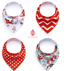 Lot de 4 bavoirs bandana pour bébé