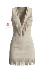 Robe bohème à frange