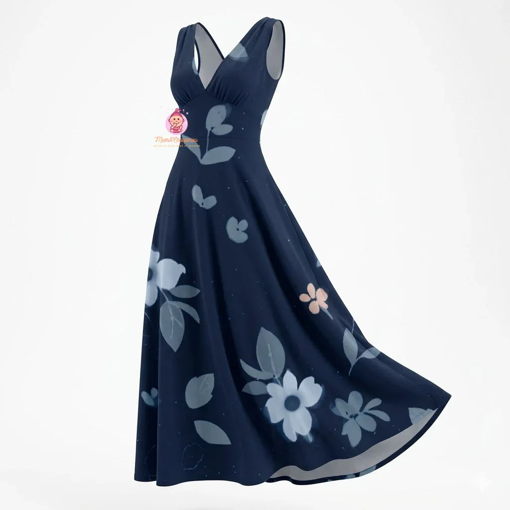 Robe longue fluide sans manches