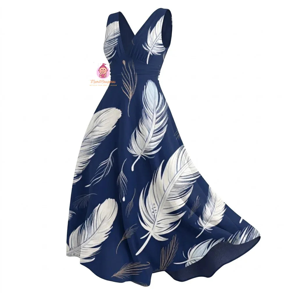 Robe longue fluide sans manches