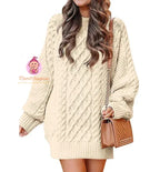 Pull robe en tricot torsadé - Mum&Choupinou