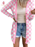 Cardigan à motif damier - Mum&Choupinou