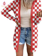 Cardigan à motif damier - Mum&Choupinou