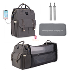 Sac à langer avec matelas intégré et accessoires