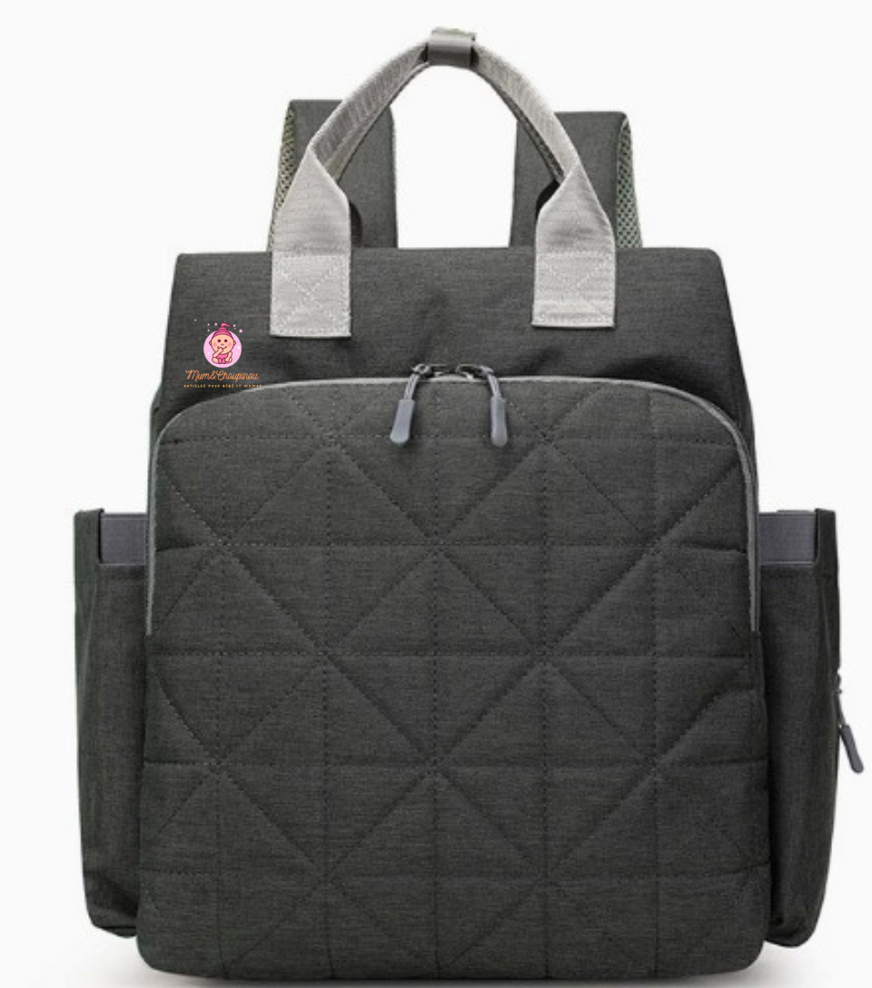 Sac à langer à dos design géométrique