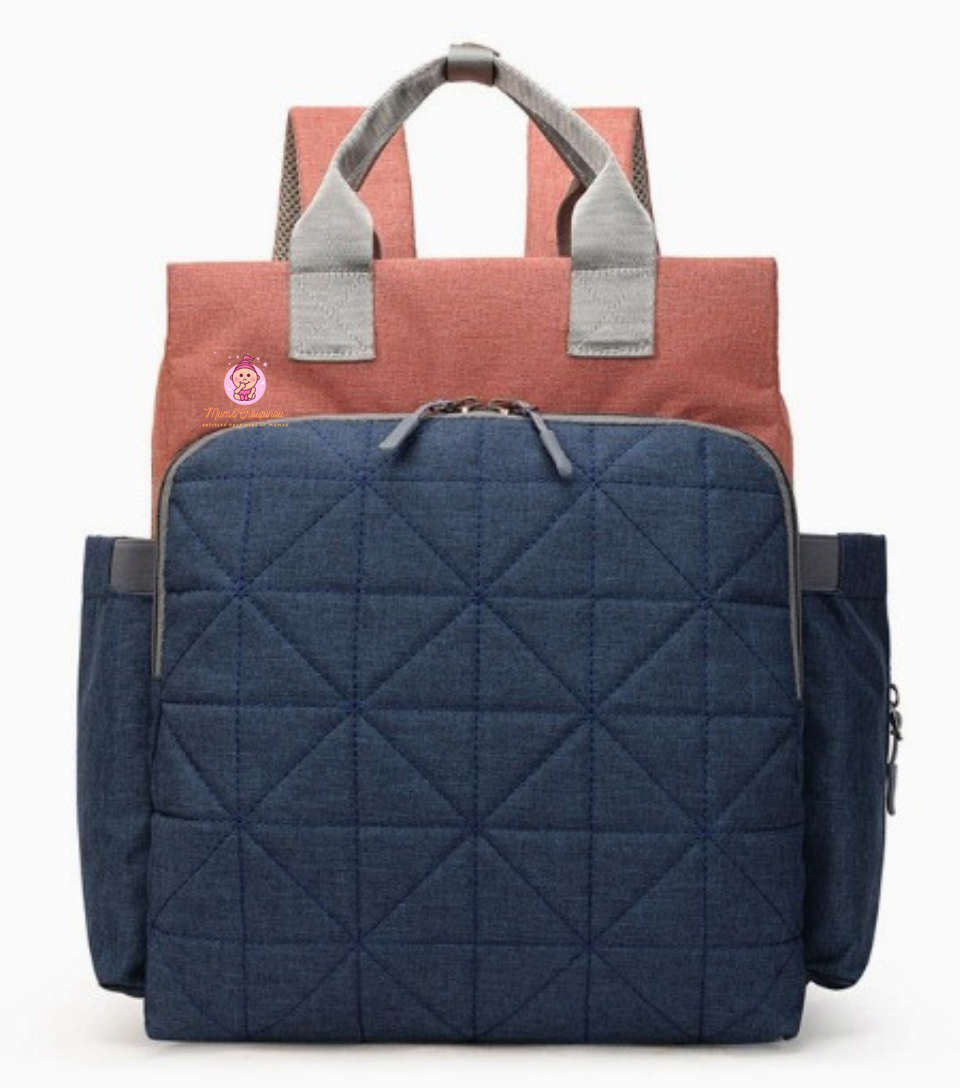 Sac à langer à dos design géométrique