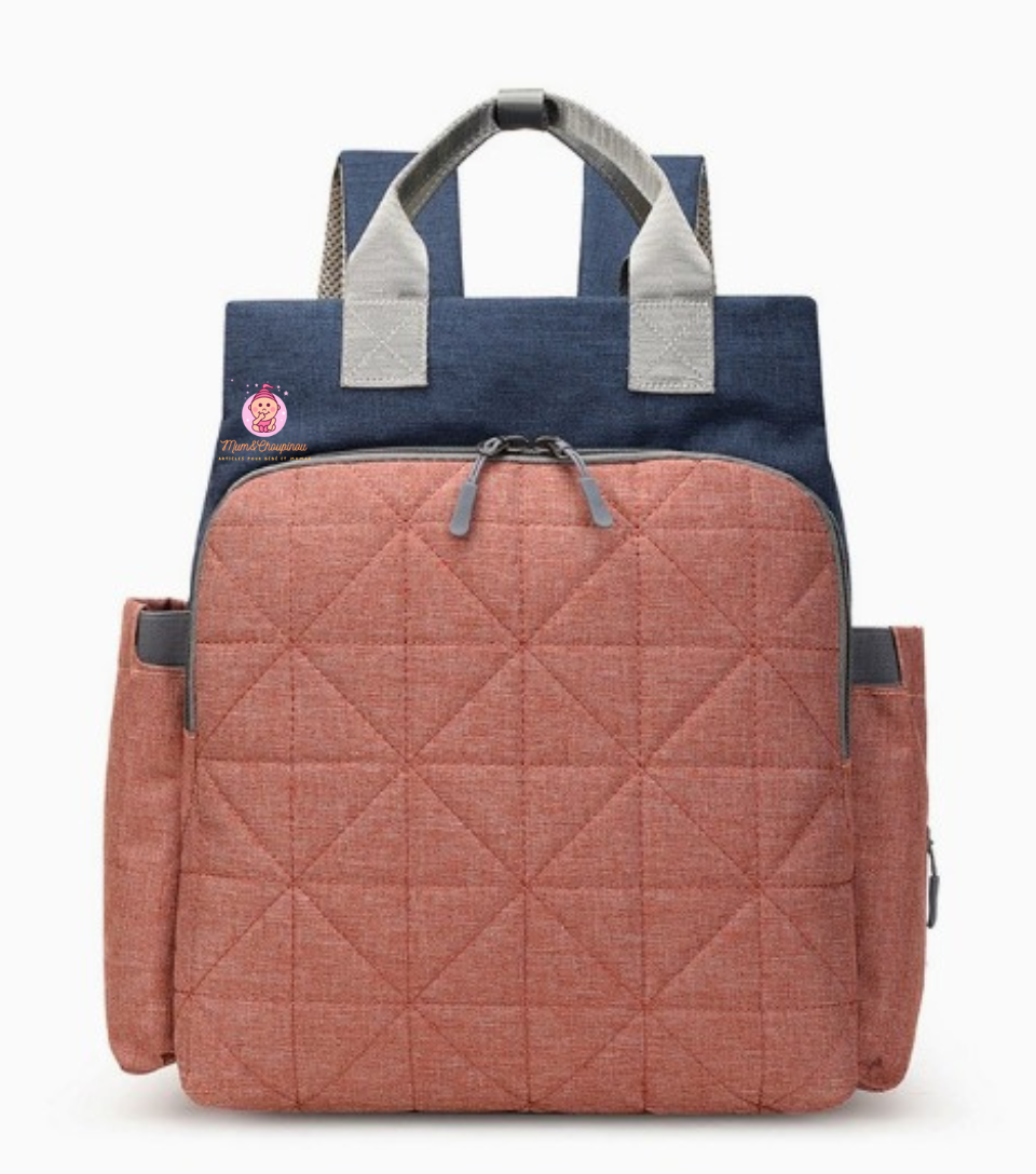 Sac à langer à dos design géométrique