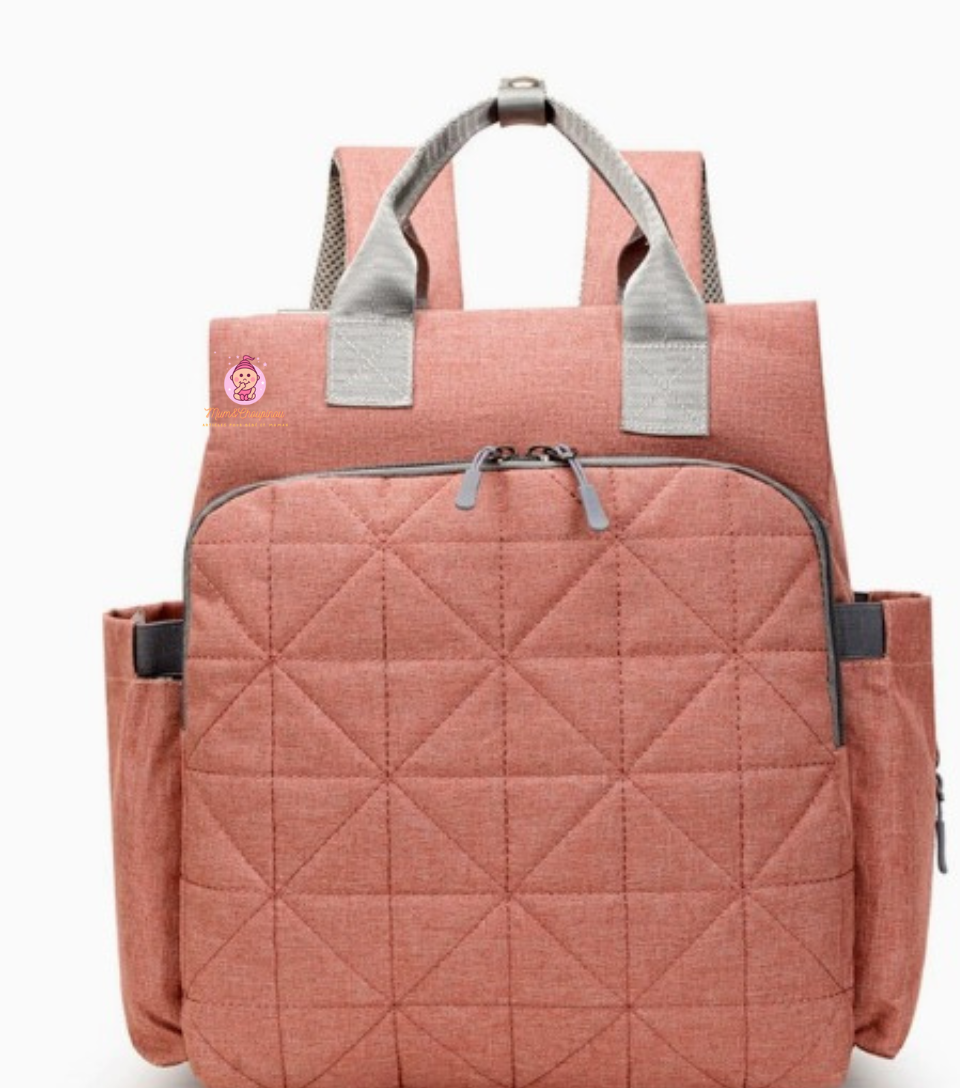 Sac à langer à dos design géométrique