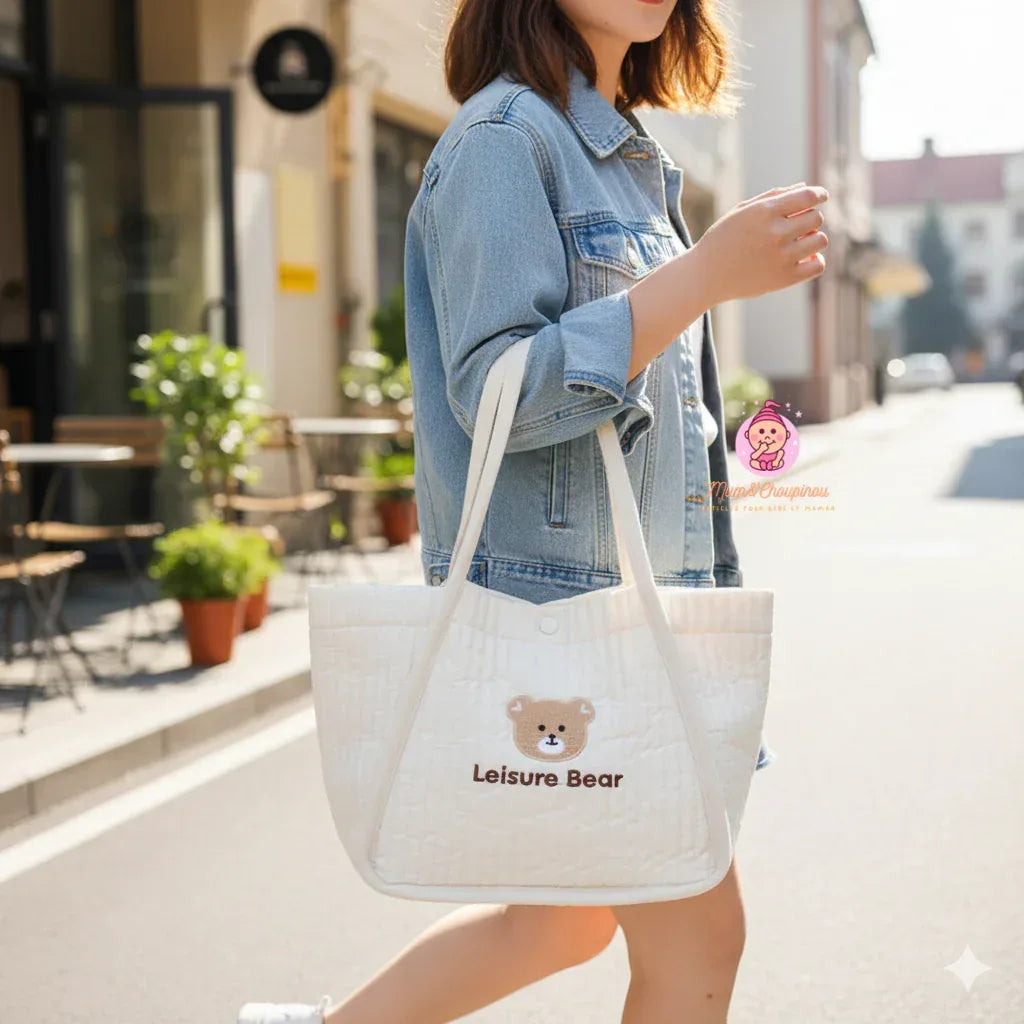 Sac matelassé "Leisure Bear" - Mum&Choupinou