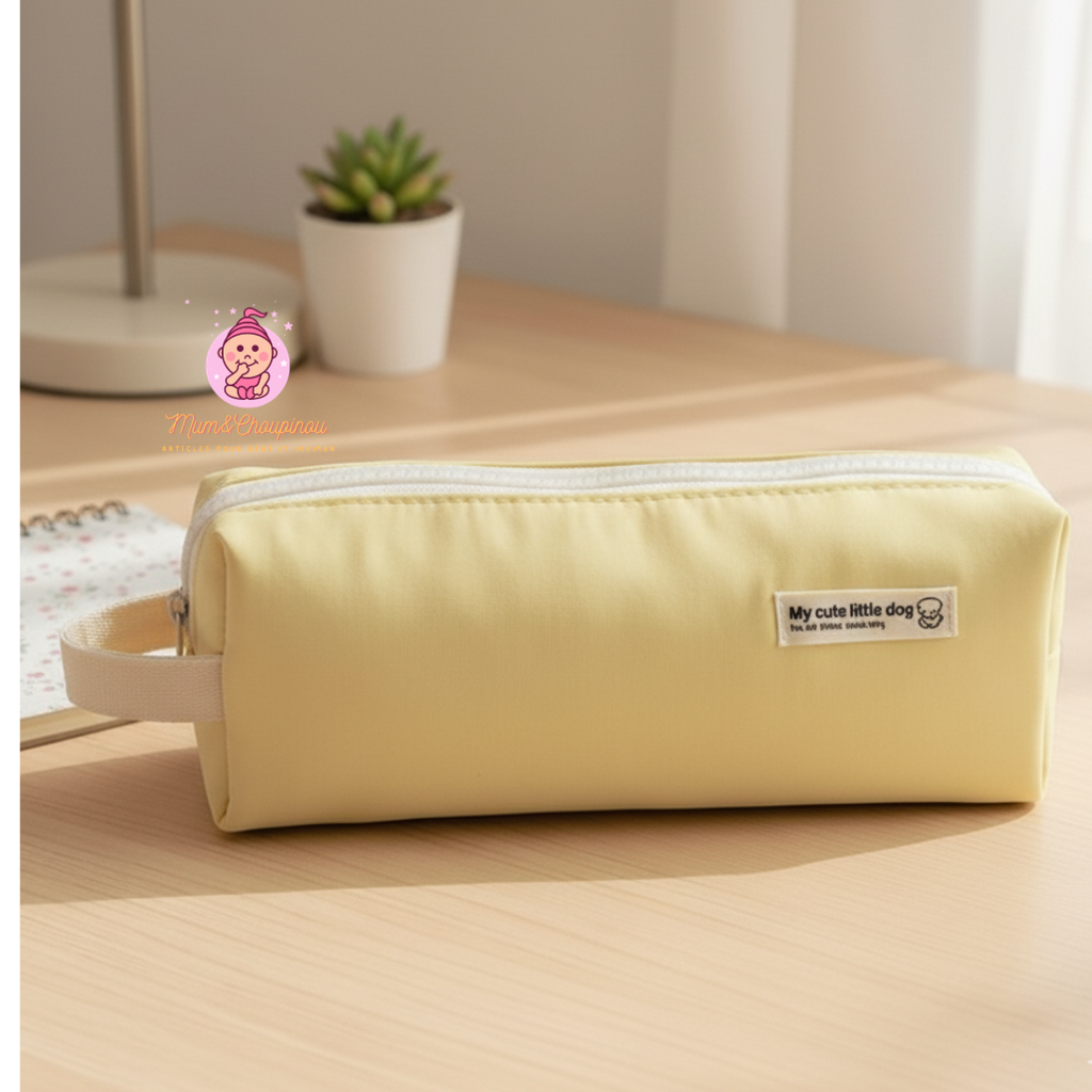 Trousse scolaire imperméable à grosse fermeture éclair 