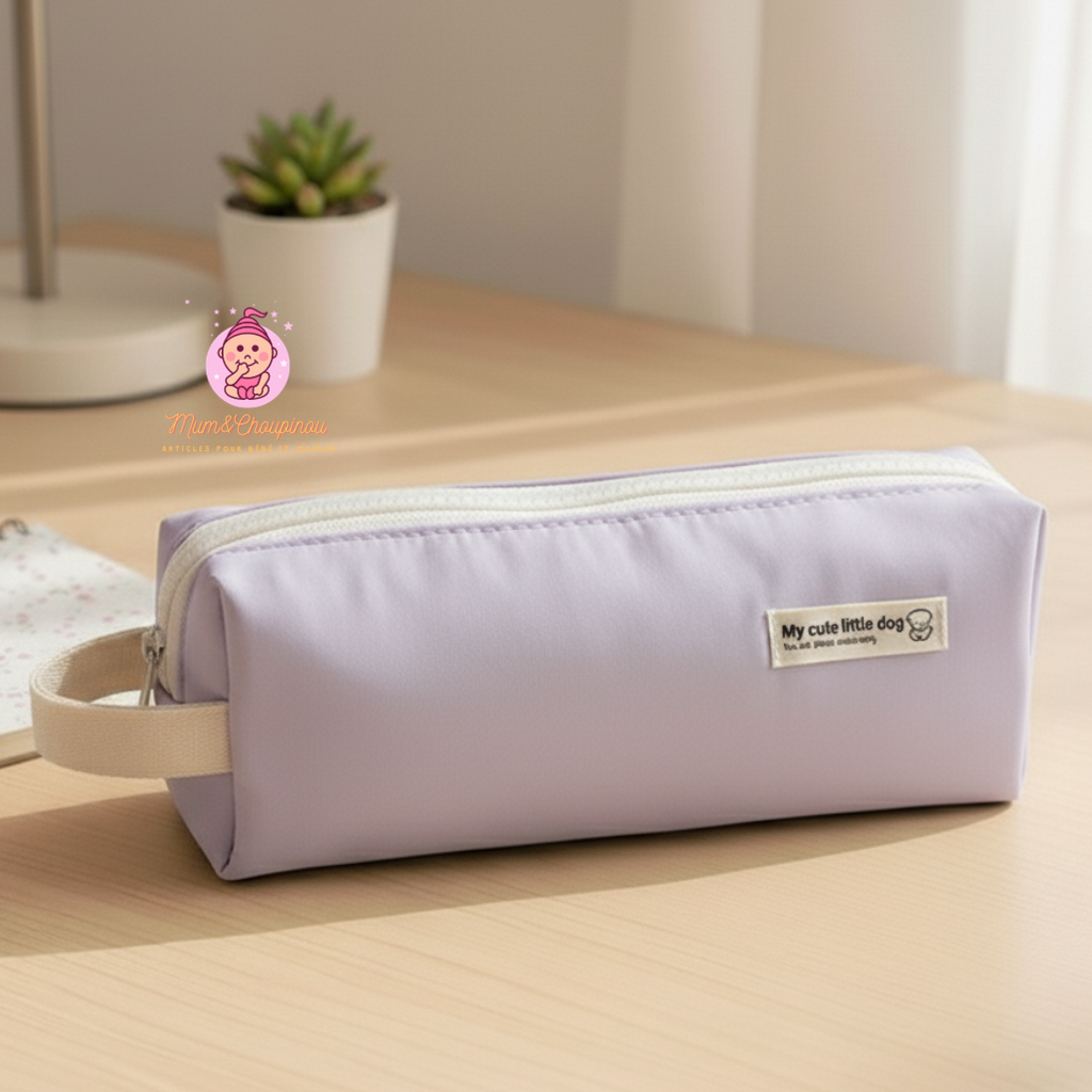 Trousse scolaire imperméable à grosse fermeture éclair 